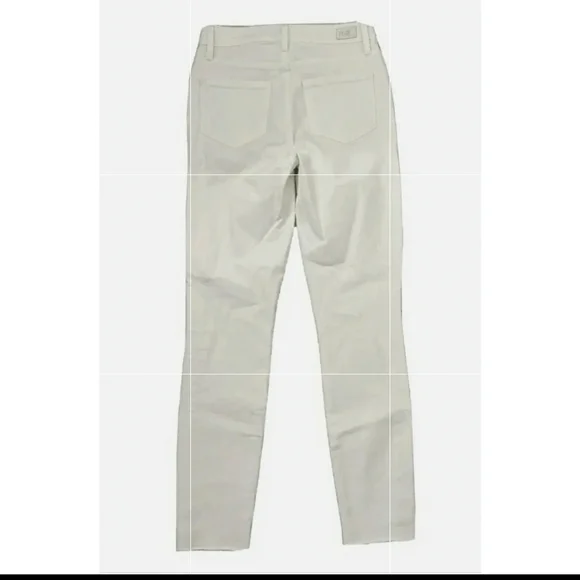 Paige Jeans Margot Ankle Skinny Jeans Crisp White Raw Hem Size 25 - Picture 6 of 8